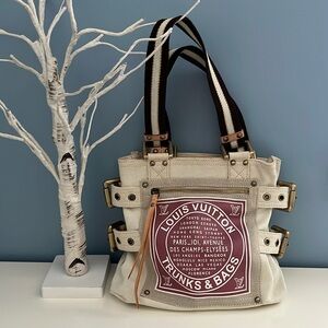 Vintage Louis Vuitton Cruise Line Globe Shopper Cotton Canvas Tote